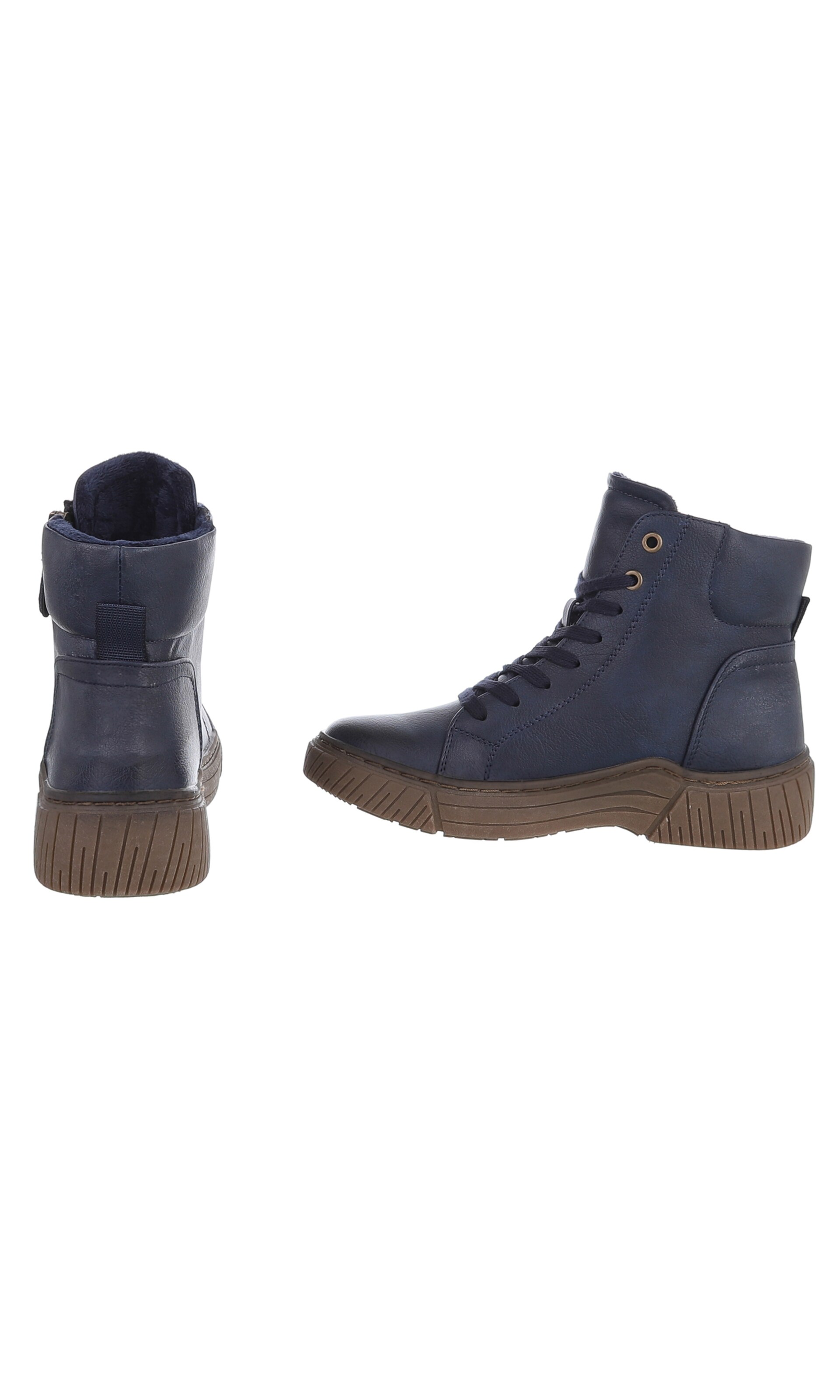 Ital-Design Schnürstiefelette in Blau