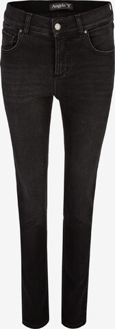 Angels Skinny Slim Fit Jeans in Schwarz: predná strana