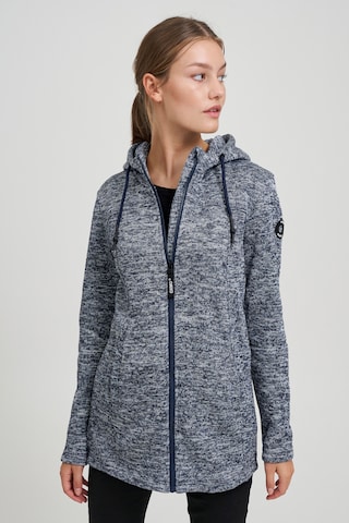 Oxmo Fleece jas 'Kaira' in Zwart: voorkant