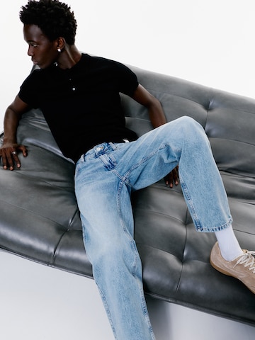 Pull&Bear Loosefit Farmer - kék
