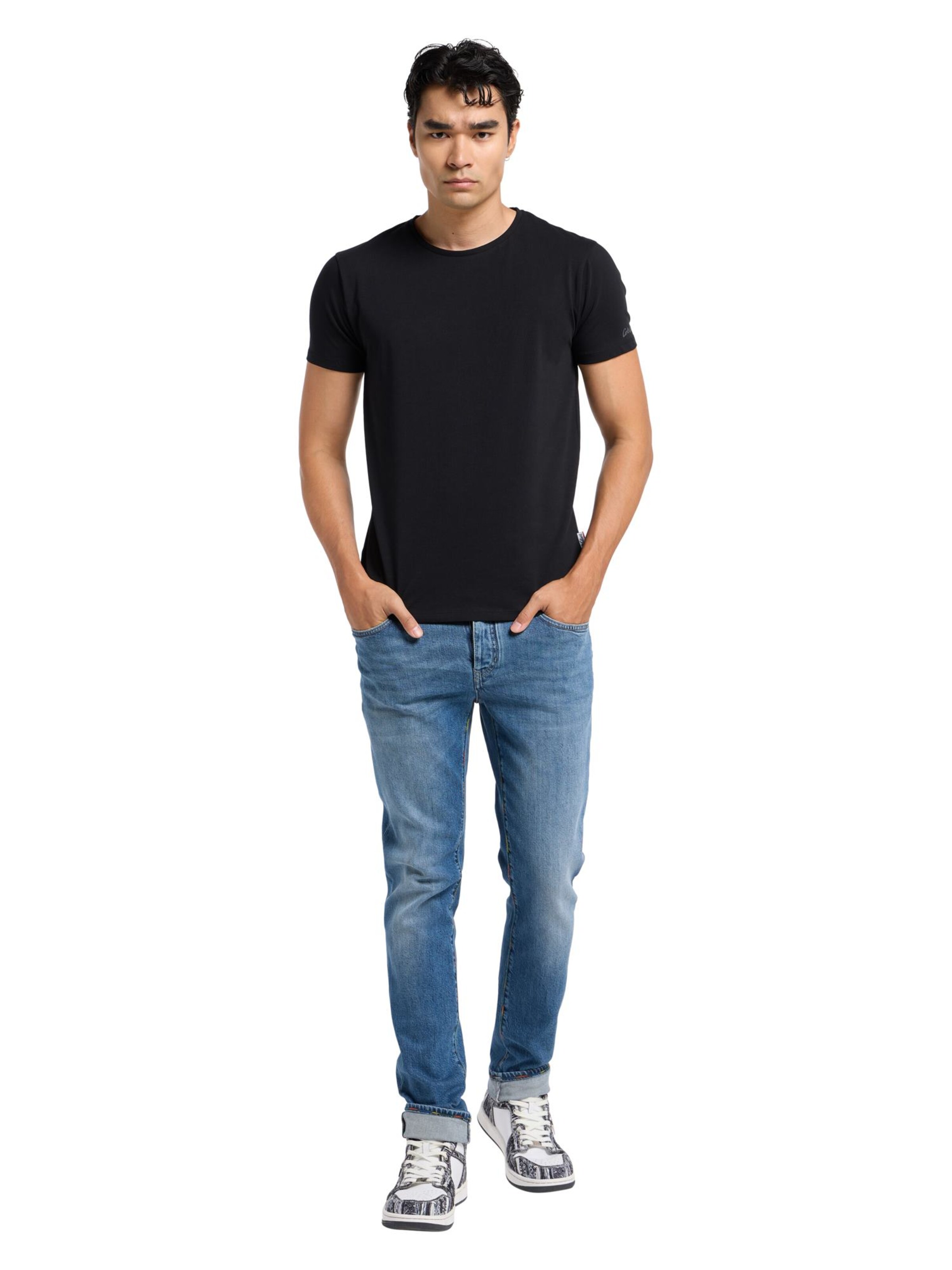 Carlo Colucci T-Shirt 'Cavallaro' in Schwarz