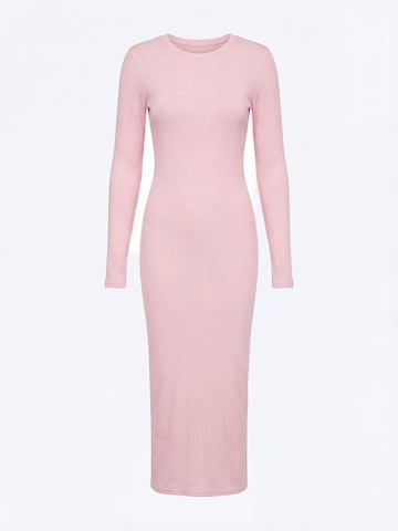 Nudyess Strickkleid 'Eos Maxi' in Pink: Vorderseite