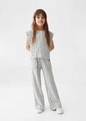 MANGO KIDS Wide leg Broek 'Campbell' in Grijs