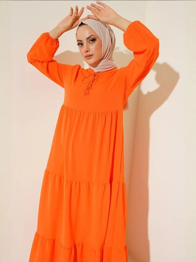 Bigdart Vestido em laranja, Vista do artigo