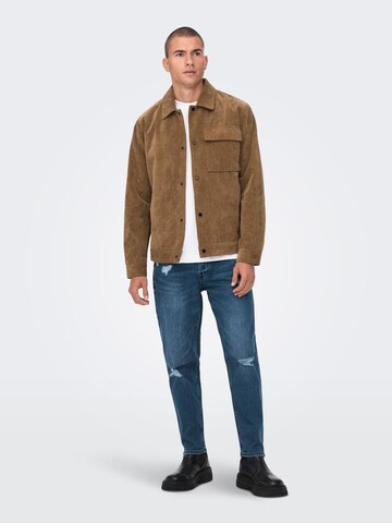 Only & Sons Jacke 'Hydra' in Braun