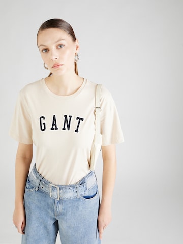 GANT T-shirt i beige: framsida