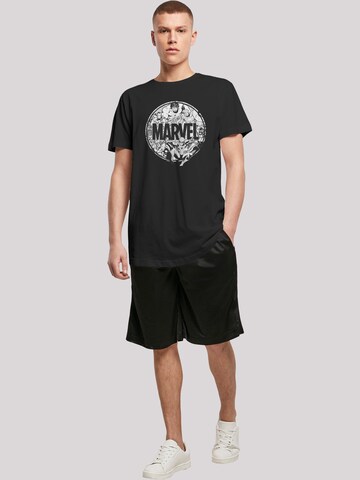 T-Shirt 'Marvel Comics Logo Character Infill' F4NT4STIC en noir