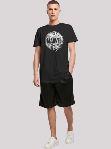 F4NT4STIC T-Shirt 'Marvel Comics Logo Character Infill' in Schwarz