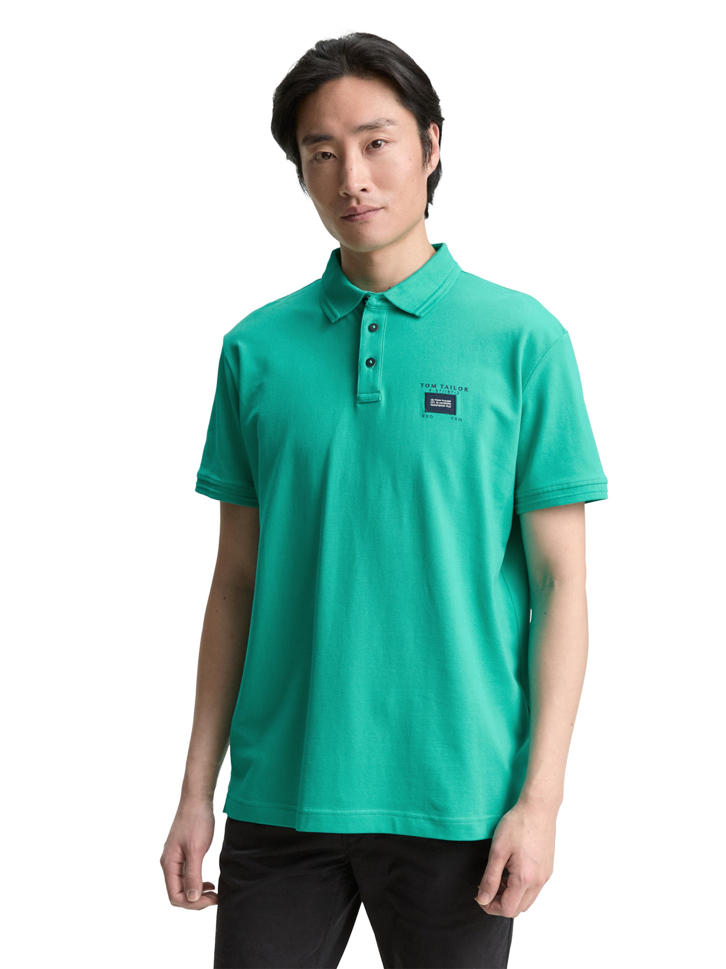 T-Shirt TOM TAILOR en vert : devant