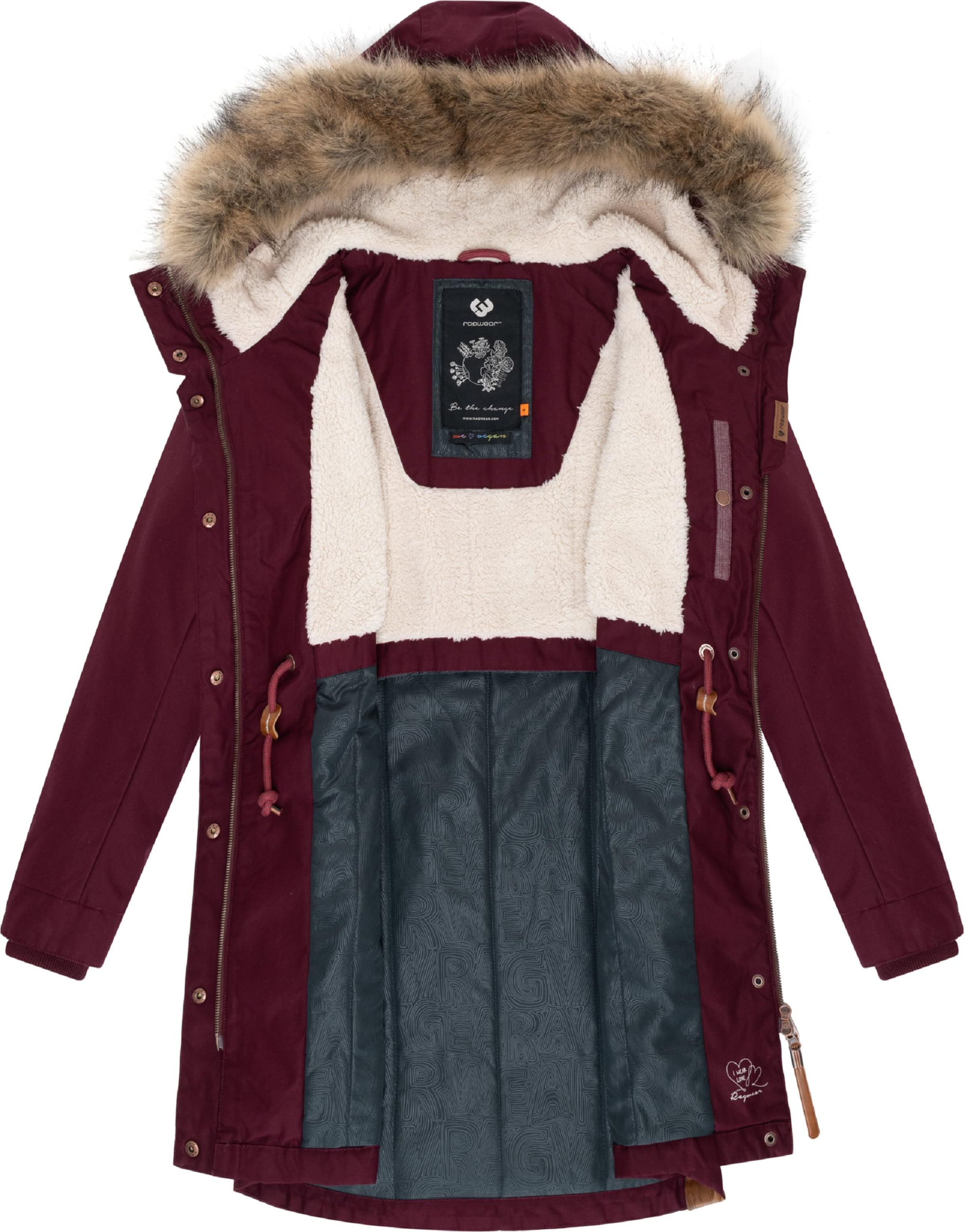 Ragwear Vinterparkas 'Tawny' i röd