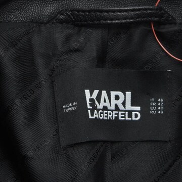 Karl Lagerfeld Lederjacke / Ledermantel L in Schwarz