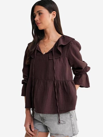 Camicia da donna di MixRay in marrone