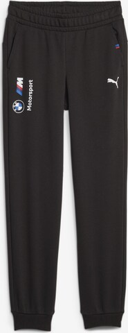 PUMA Tapered Sportbroek 'BMW M' in Zwart: voorkant