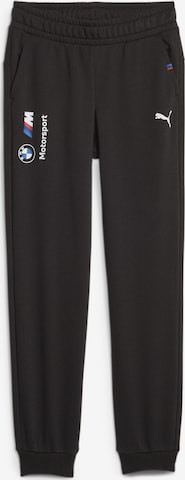 PUMA Tapered Workout Pants 'BMW M' in Black: front