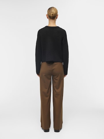 OBJECT Wide leg Pants 'Lisa' in Brown