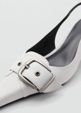 MANGO Slingback Pumps 'Talo' in White