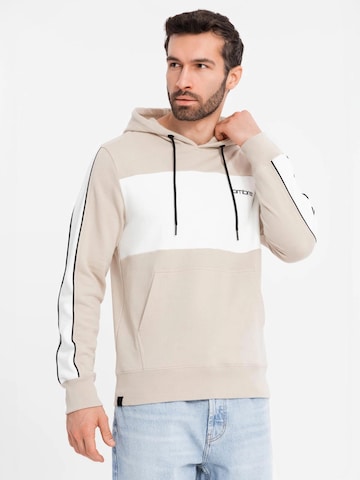 Ombre Sweatshirt 'OM-SSNZ-0225' in Beige: voorkant