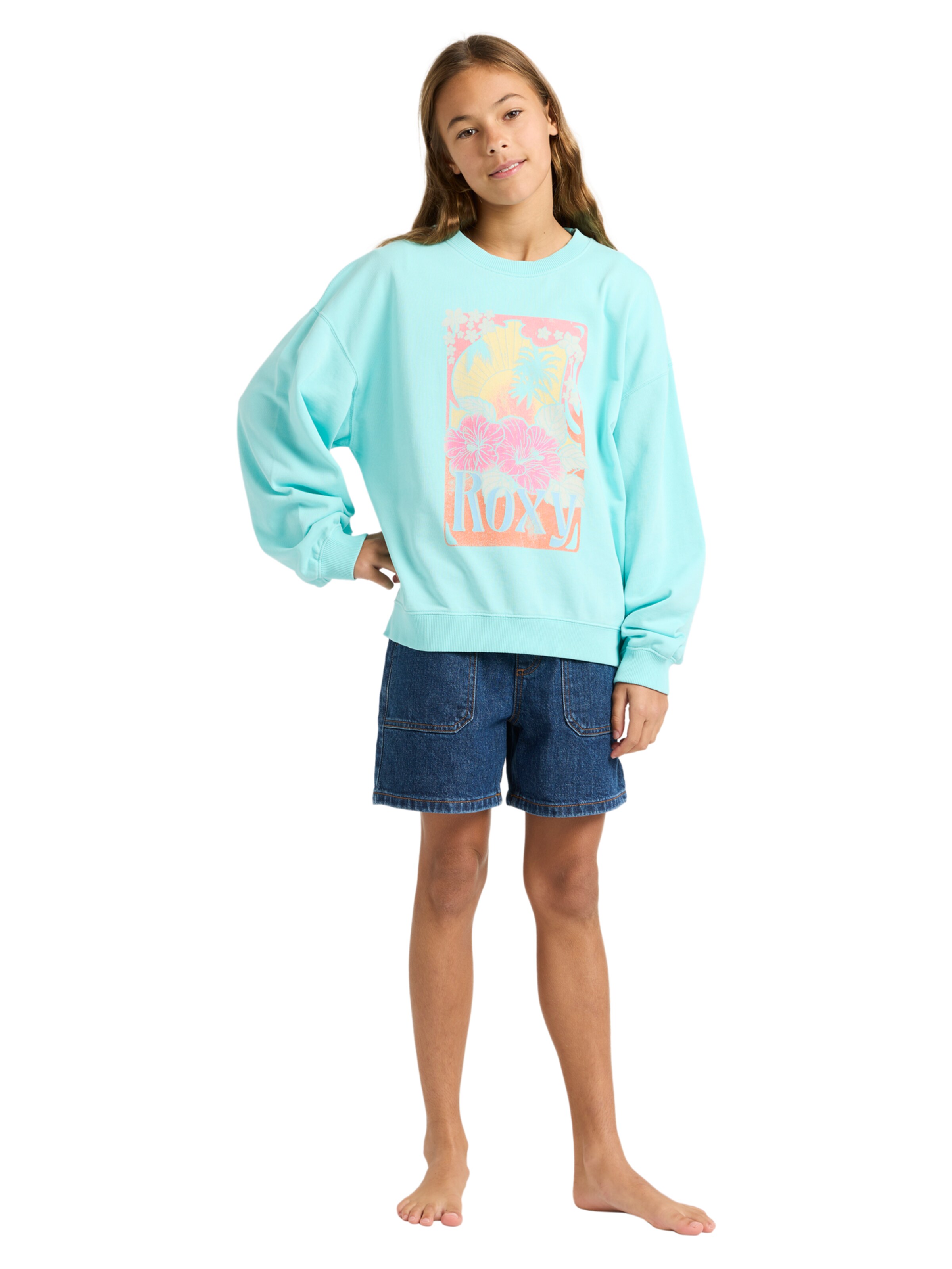 ROXY Sweatshirt 'Lineup Terry ' in Blau