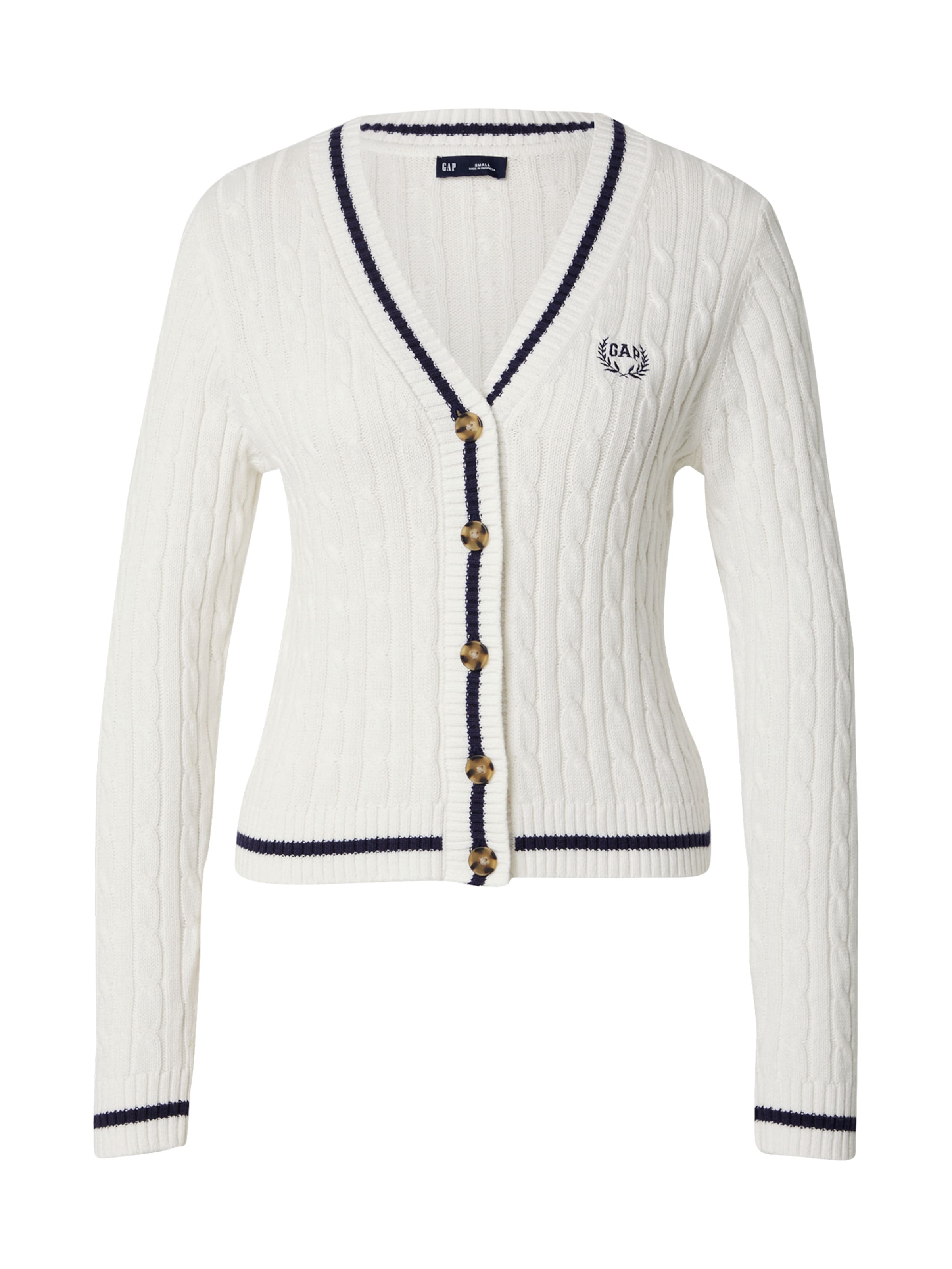 GAP Плетена жилетка в бяло: отпред