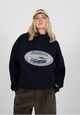 Sweat-shirt Prohibited en bleu