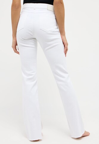 Angels Boot cut Jeans 'Leni Slit Fringe' in White