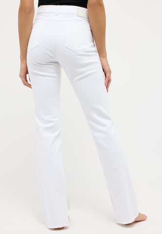 Angels Boot cut Jeans 'Leni Slit Fringe' in White