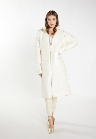 Cappotto invernale 'Tylin' di faina in bianco: frontale