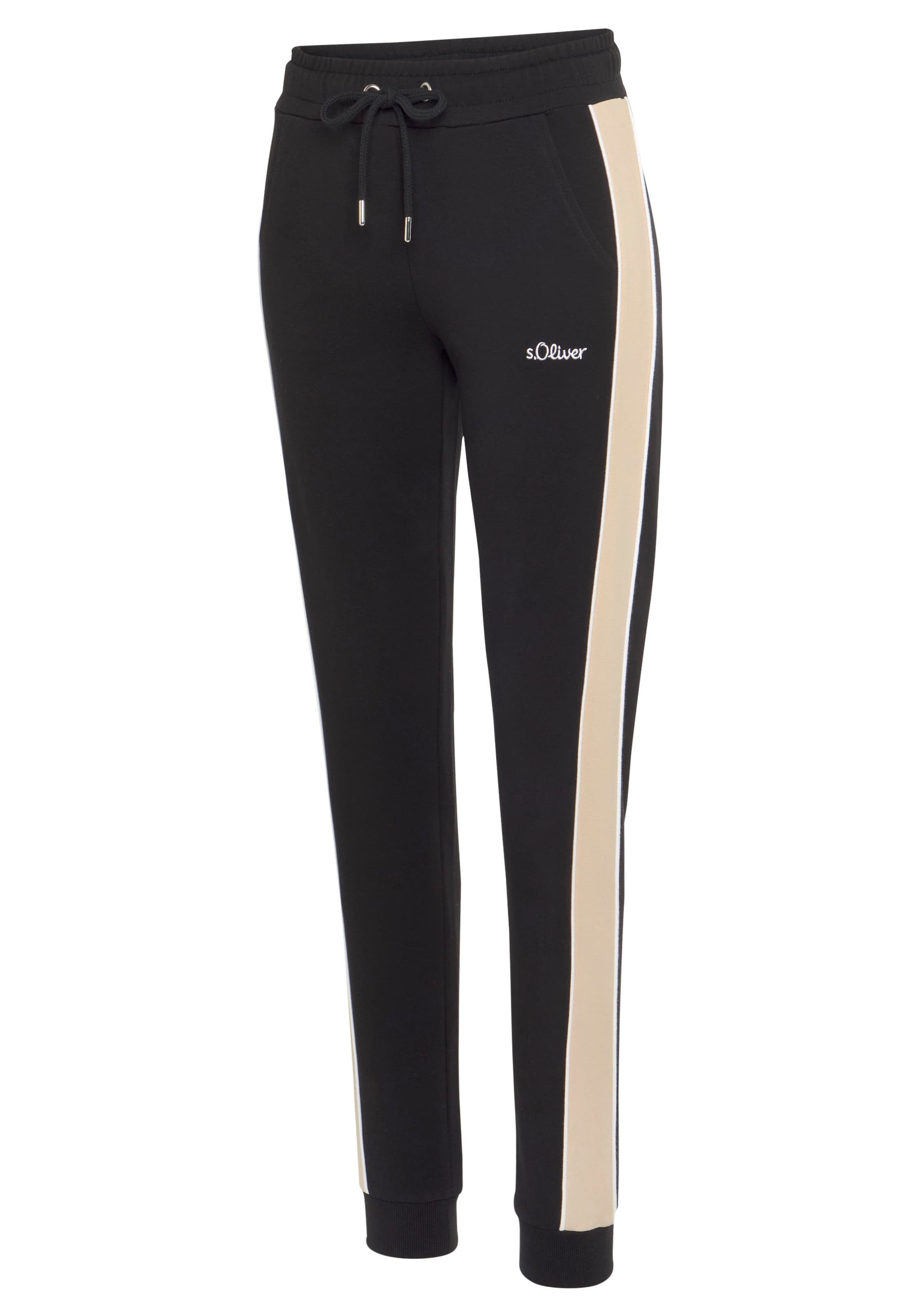 s.Oliver Tapered Παντελόνι σε μαύρο