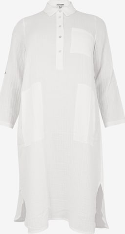 Yoek Shirt Dress in White: front