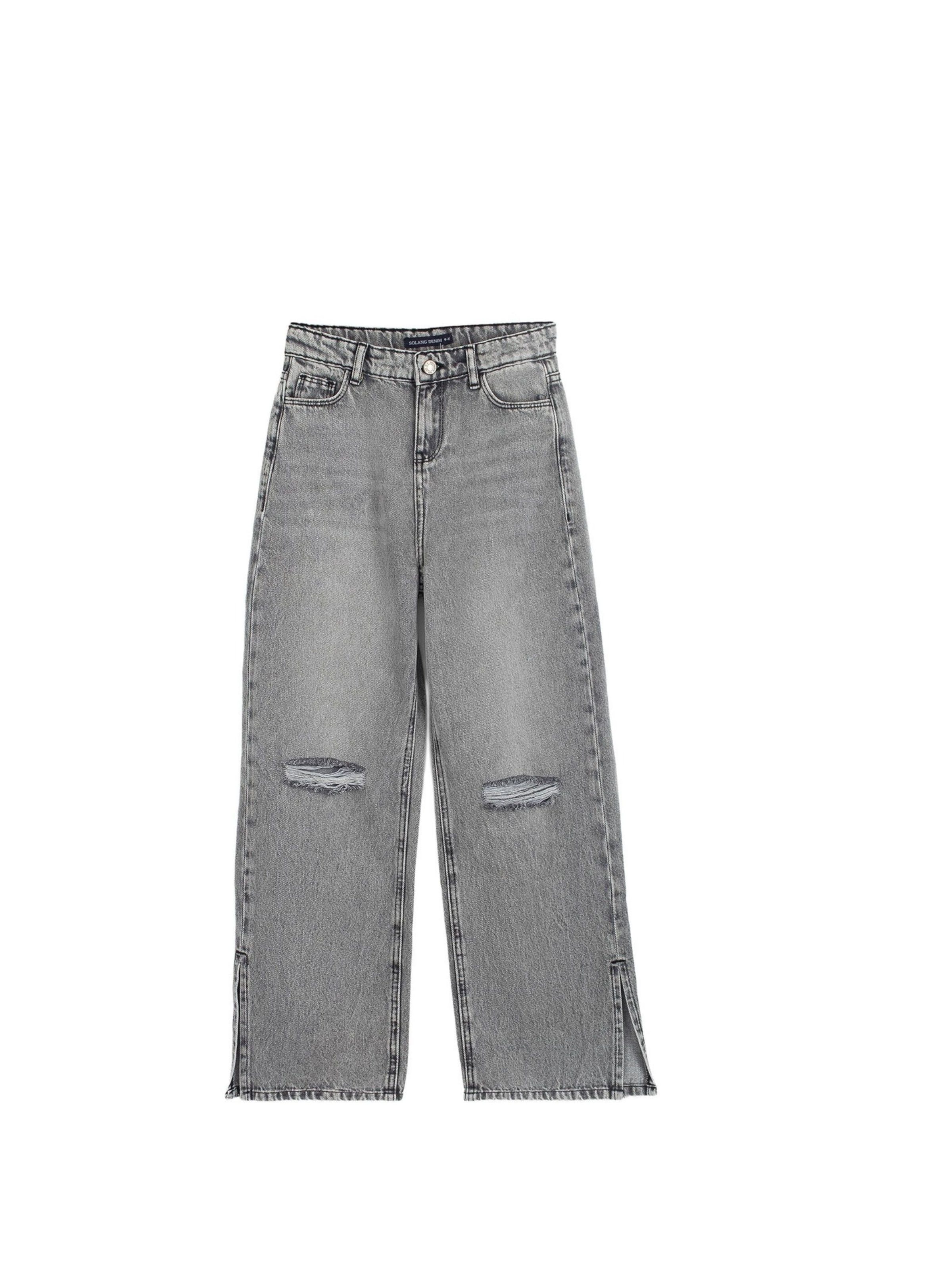 Solang Regular Hose Denim lässiger Schnitt in Grau: Vorderseite