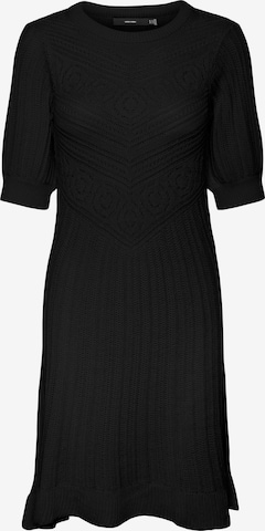 VERO MODA Πλεκτό φόρεμα 'Keagan' σε μαύρο: μπροστά