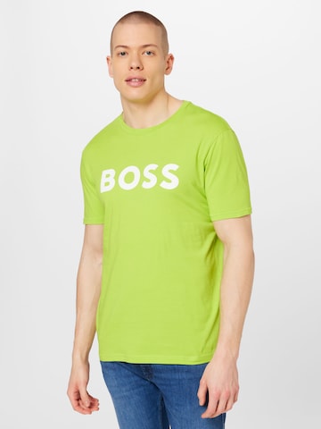 BOSS Orange Shirt 'Thinking' in Green: front