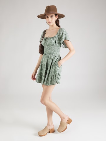 HOLLISTER Letní šaty 'CHANNELED' – zelená