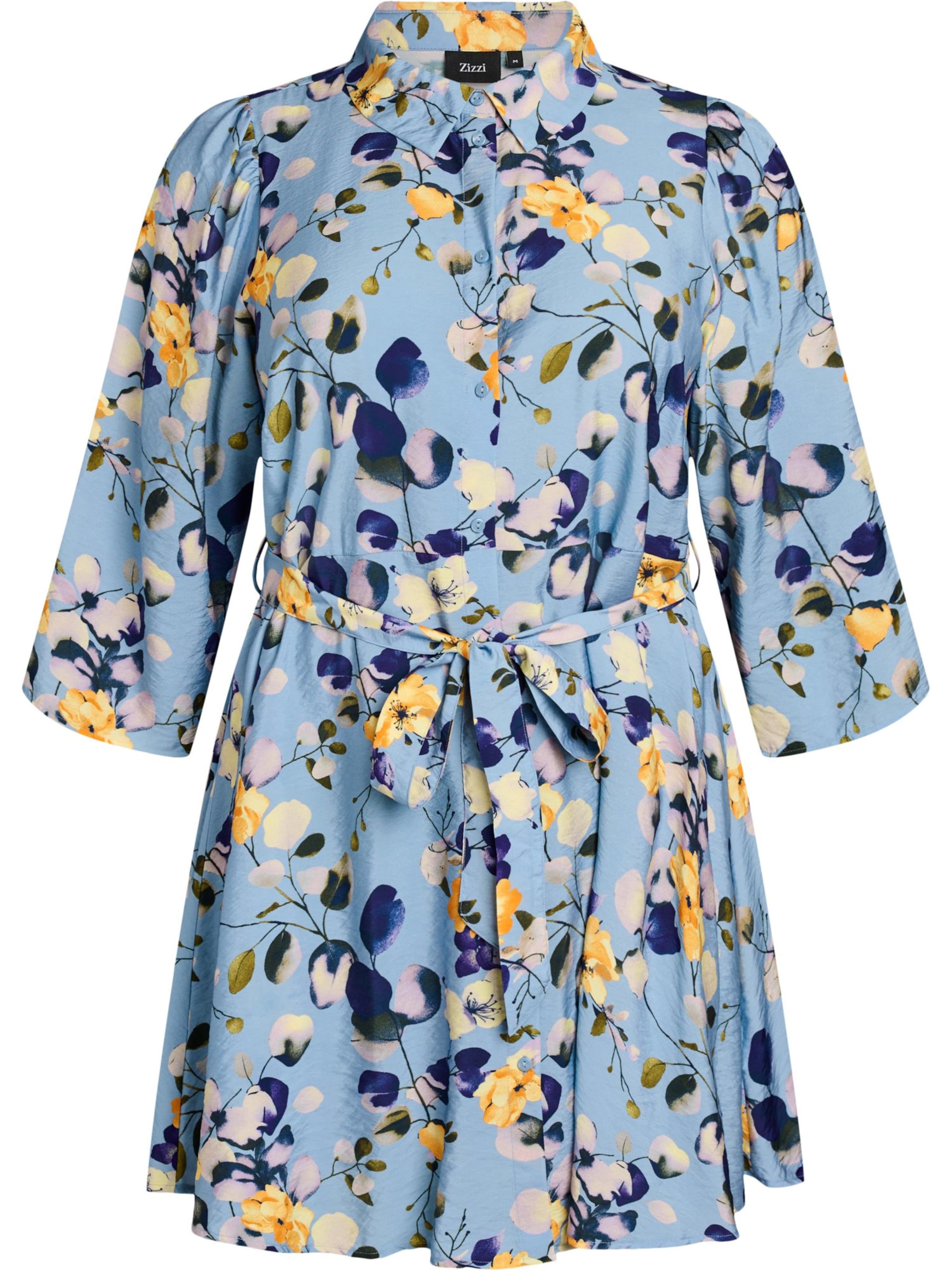 Camicia da donna 'Vkam' di Zizzi in blu: frontale