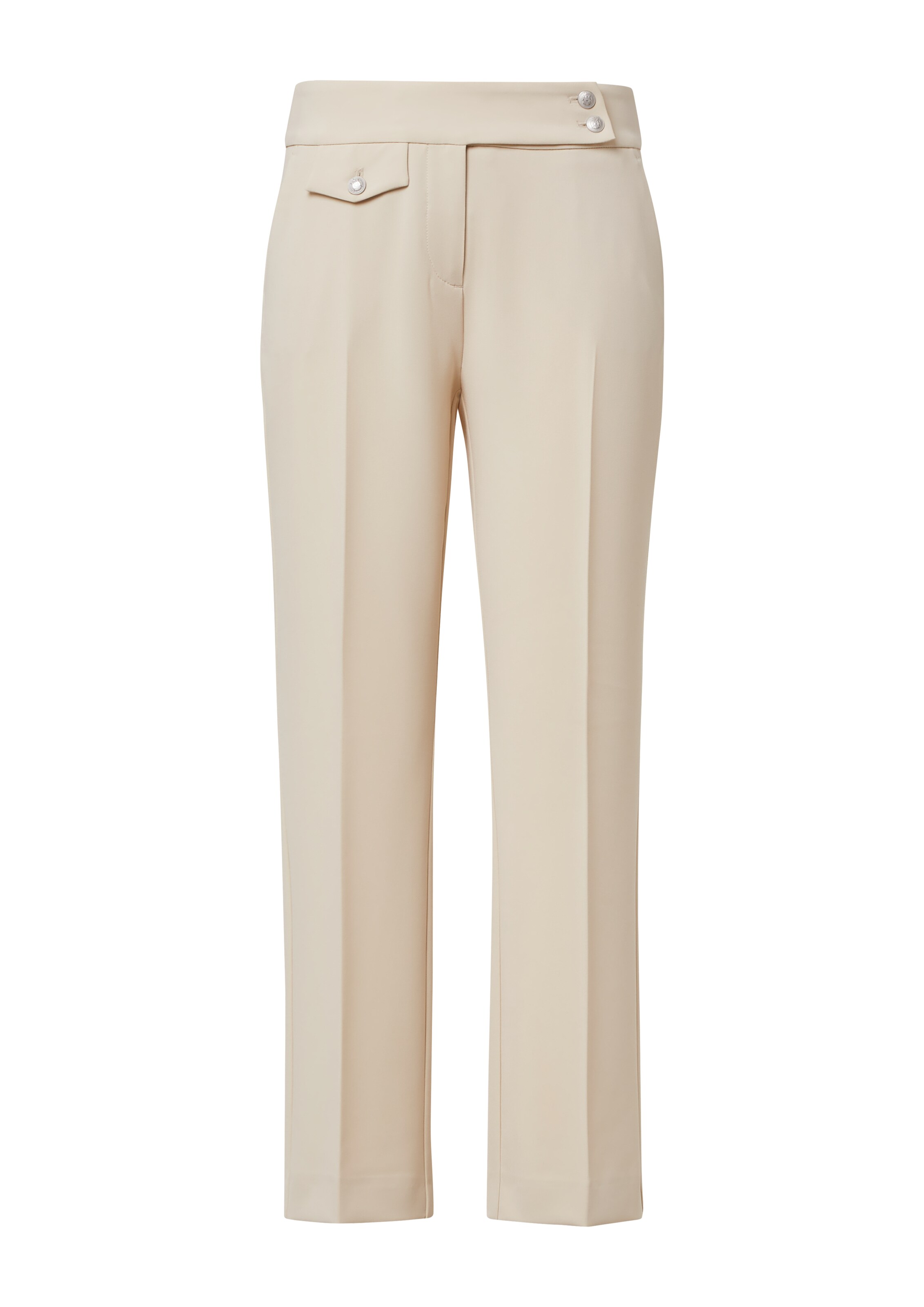COMMA Regular Pleated Pants in Beige: front