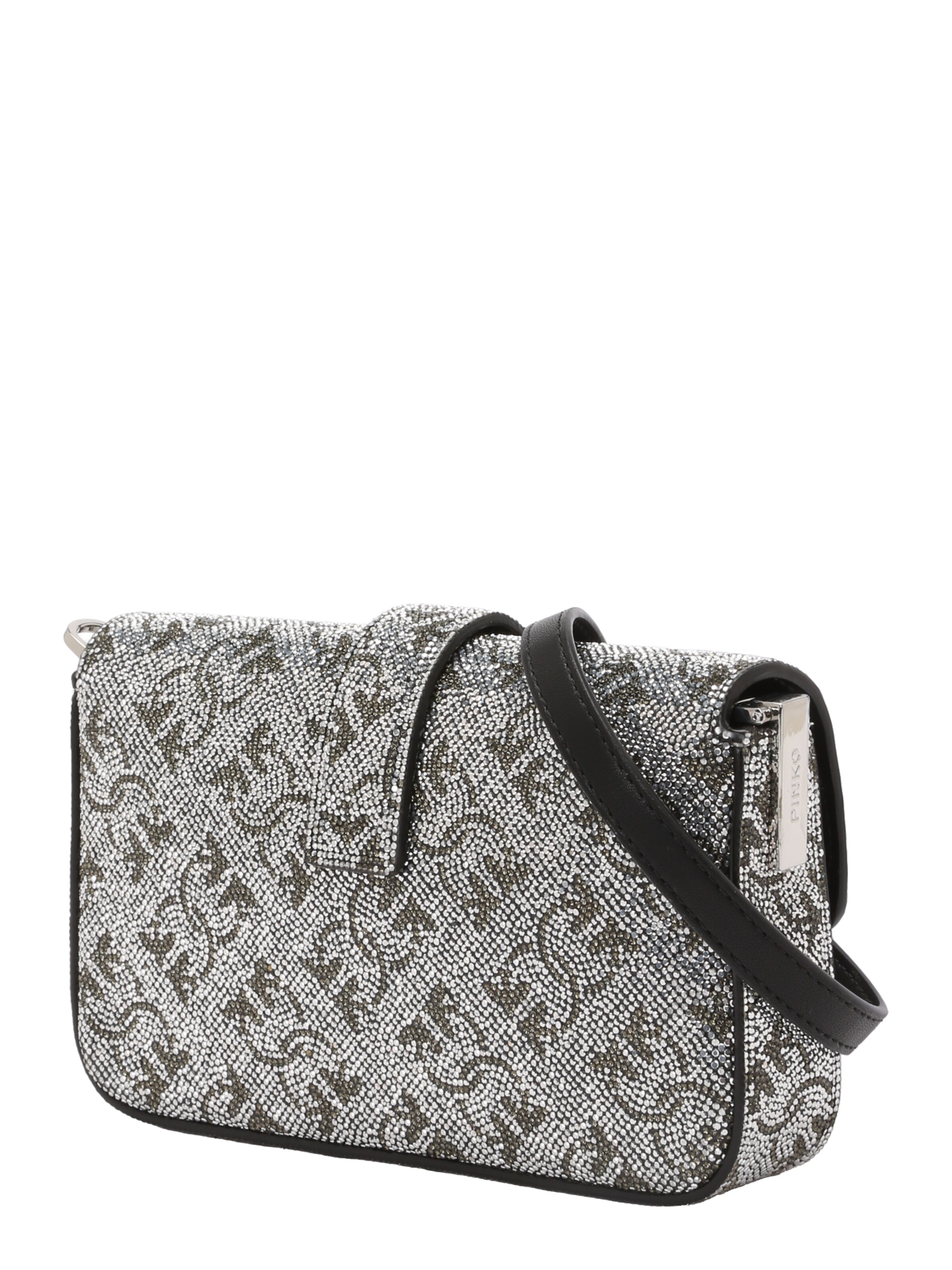 PINKO Crossbody Bag 'LOVE ONE' in Silver