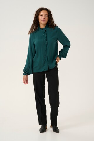 Cream Blouse 'Venea' in Green