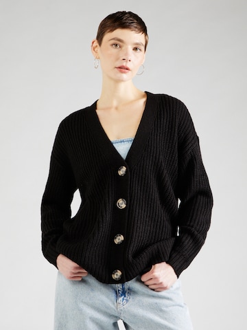 JDY Knit Cardigan 'JUSTY' in Black: front