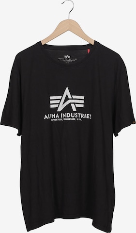 ALPHA INDUSTRIES T-Shirt 4XL in Schwarz: Vorderseite