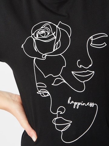 T-shirt 'One Line Rose' Merchcode en noir