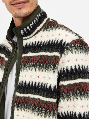 SELECTED Fleece Jacket 'Chinook' in Beige