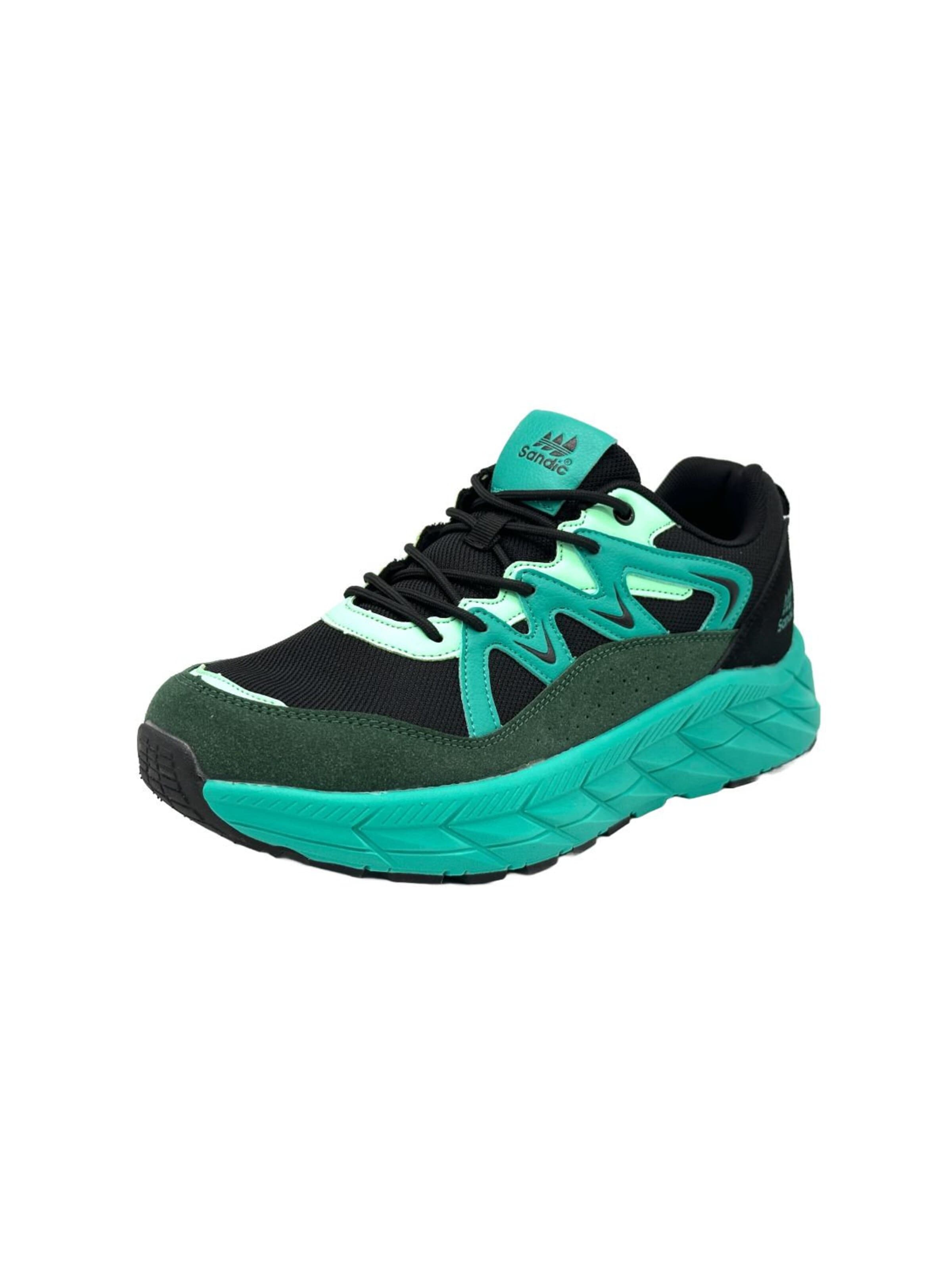 Nowaland Athletic Lace-Up Shoes 'Sportlicher Schnürschuh mit atmungsaktivem Mesh' in Green: front