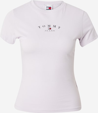 Tommy Jeans T-shirt 'ESSENTIAL' en bleu marine / lilas / rouge / blanc, Vue avec produit
