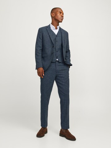JACK & JONES Slim fit Pleated Pants 'JPRWinter' in Blue