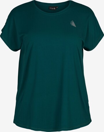 T-shirt fonctionnel 'ABASIC' Active by Zizzi en vert : devant