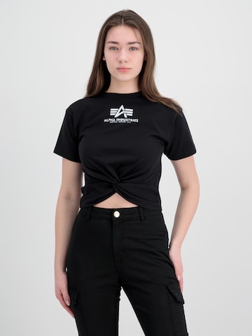 T-shirt ALPHA INDUSTRIES en noir : devant