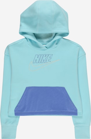 Bluză de molton 'Icon Clash' de la Nike Sportswear pe albastru: față