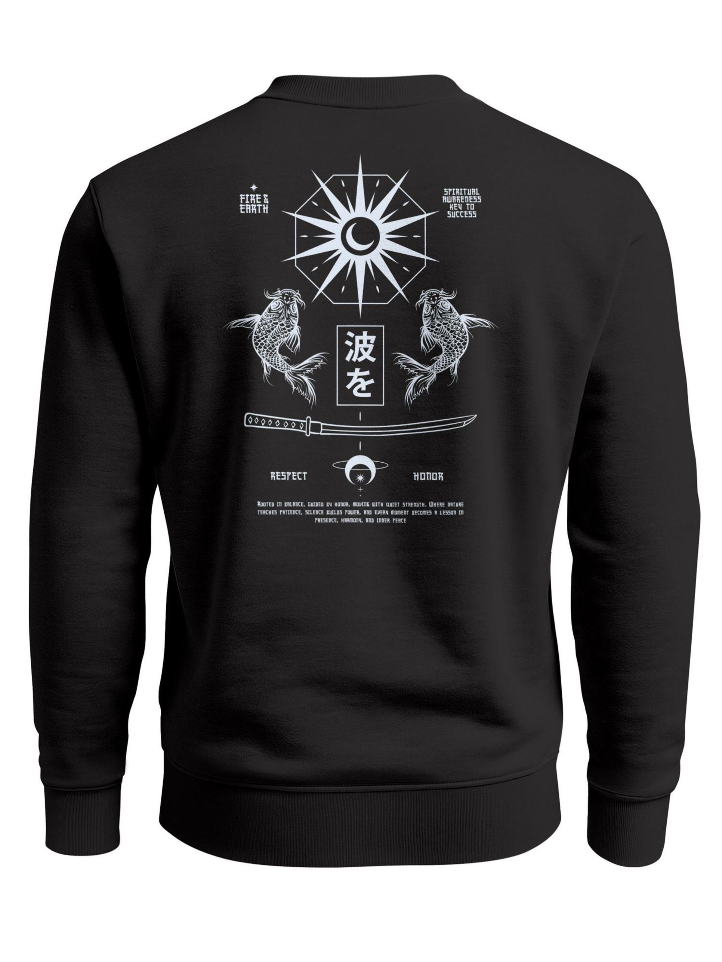 Neverless Sweatshirt 'Spiritual Awareness' in Black