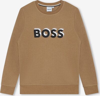 BOSS Kidswear Sweatshirt in dunkelbeige / schwarz / weiß, Produktansicht