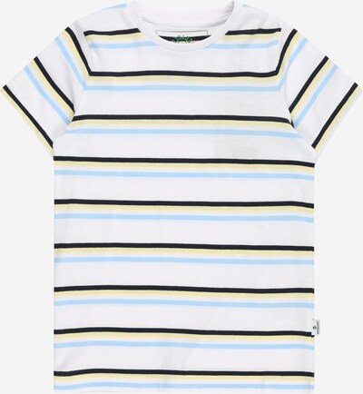 Kronstadt T-Shirt 'Melvin' en bleu clair / jaune pastel / noir / blanc, Vue avec produit